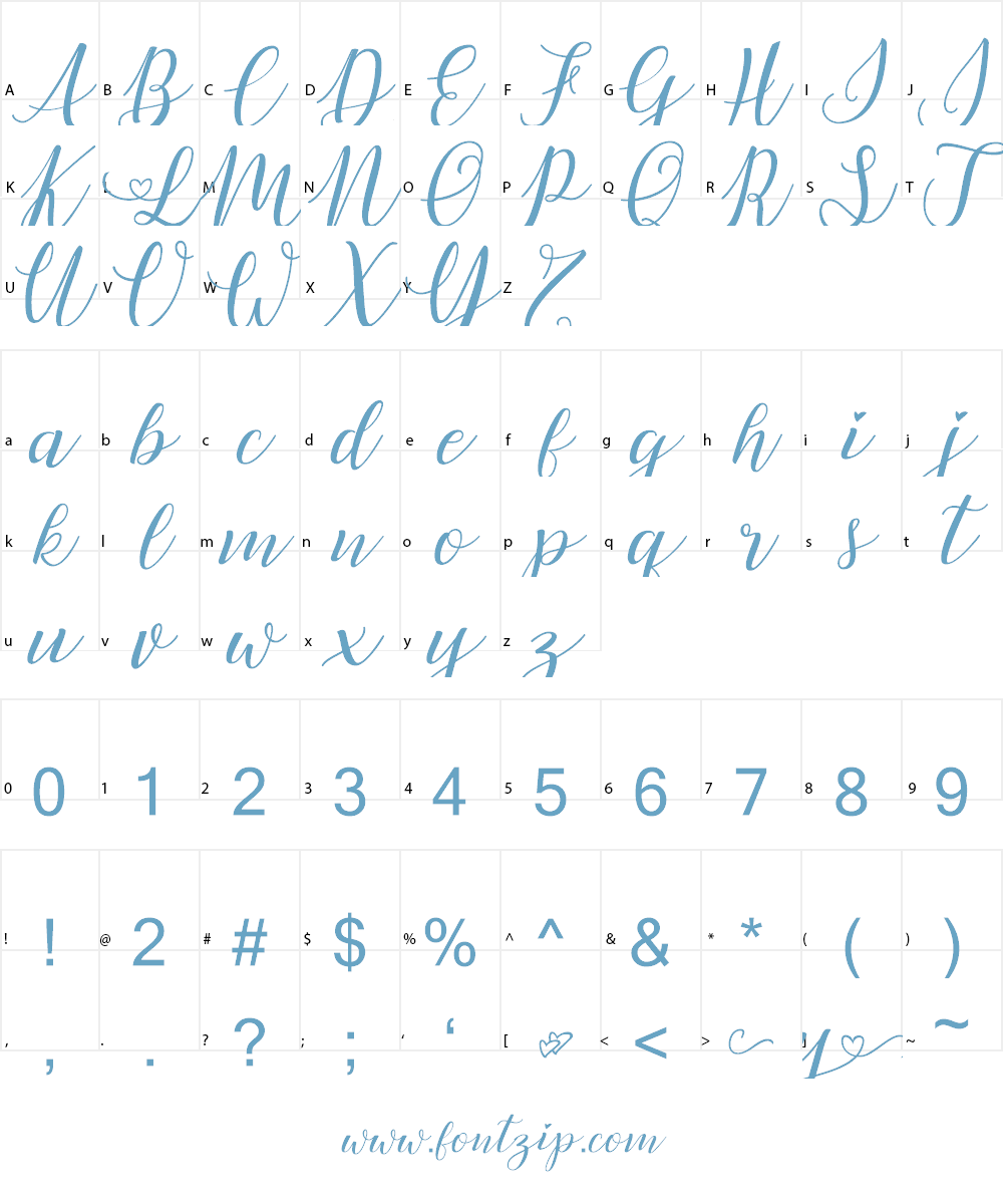 Lovely Day Personal Use Font Character